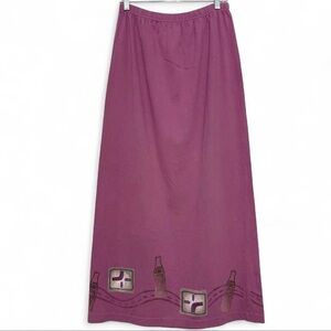 EUC Blue fish maxi skirt